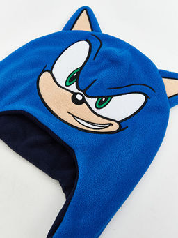 Sonic Bask?l? Erkek ?ocuk Kar ?apkas?