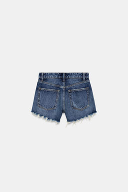 HIGH-WAIST CURVED DENIM SHORTS - Zara фото 33