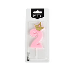 Свеча Цифра корона / KL-5 /уп 12/720/ розовая (0) - Галеонтрейд фото 5