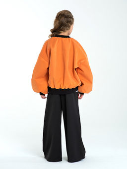 Оранжевая куртка-бомбер, модель 1701 - Mooriposh фото 7