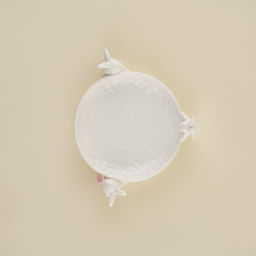 Блюдо для подачи SL Home «Лесные кролики», 19.5×15.3×7.5 см, фарфор, белое