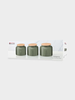 Банка для сыпучих продуктов, 600 мл, 3 шт, фарфор P, круглая, серо-зеленая, Indulgence - Maxwell & Williams фото 3