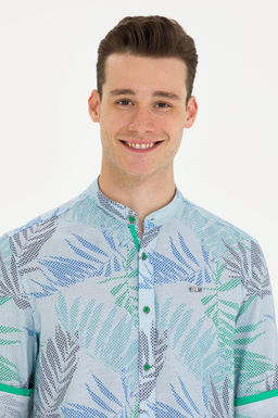 U. S. Polo Assn Мужская зеленая рубашка с длинным рукавом - U.s. polo assn фото 2