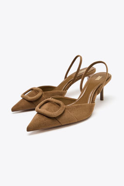 SLINGBACK SHOES WITH PIECE DETAIL - Zara фото 4