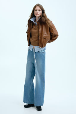Pantal?n denim con cord?n de ajuste - H&m фото 4