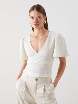 Kruvaze Yaka Kad?n Bluz