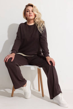 Блузка женская 4324/01/Коричневый, молочный - Rise фото 6