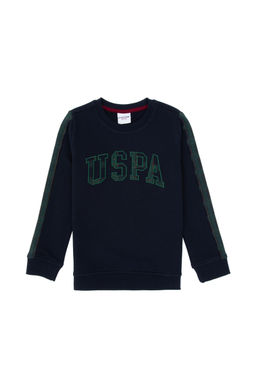 Erkek _ocuk Lacivert Bisiklet Yaka Sweatshirt