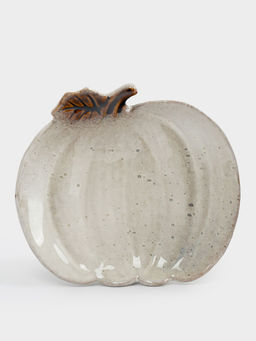 Блюдо, 22х20 см, фарфор P, молочное, в крапинку, Тыква, Light pumpkin
