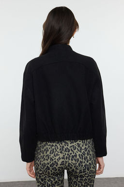 TRENDYOLMILLA Siyah Regular Kal?p Kase Ceket Mont TWOAW25MO00321  фото 9
