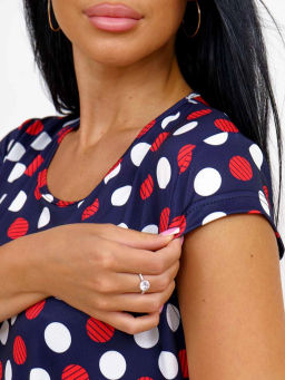 Сарафан женский, цвет синий красный