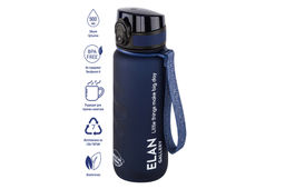 Бутылка для воды 500 мл 6,5*6,5*23 см Style Matte с углублениями д/пальцев, темно-синяя