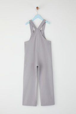 Gri K?z Cocuk Basic Ask?l? Uzun Dokuma Salopet TKDSS25SE00000 - Trendyolmilla фото 5