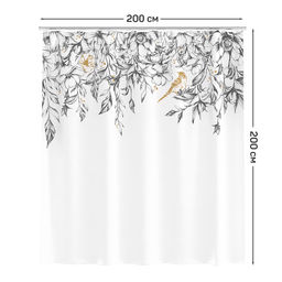 VAL NC-2-SC-1820 Штора для ванной комнаты, полиэстер, 200*200 см, CHIC GOLD, шт