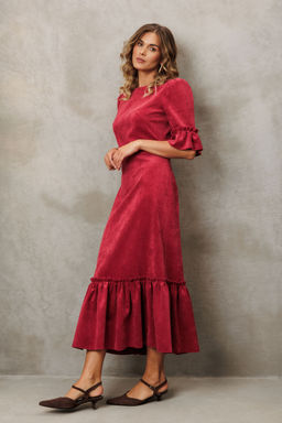 Платье Gizart 5418 брусничный  фото 5