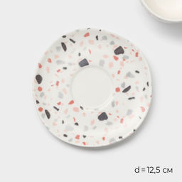 Набор чайный фарфоровый Magistro Terazzo, 4 предмета: 2 чашки 150 мл, 2 блюдца d=12,5 см фото 6