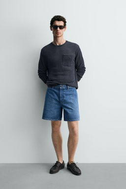 BERMUDA CHINO DENIM / Azul medio