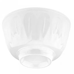 "Роса" Пиала фарфоровая 400мл, д11,5см, h6,9см, рельефный борт, белый (Китай)