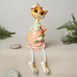 Цена за 2 шт. Фигурка Кошка висячие ножки 2 штуки набор 21 см / 9465 /уп 48/ - Галеонтрейд фото 5