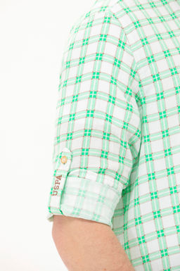 U. S. Polo Assn Мужская зеленая рубашка в клетку - U.s. polo assn фото 7