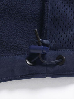 Ветровка мужская софтшелл виндстоппер с капюшоном спортивная темно-синего цвета 9615_1TS