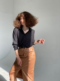 10846 Рубашка базовая чёрная - Martichelli фото 8