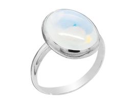 Кольцо из серебра лунный камень, К1293