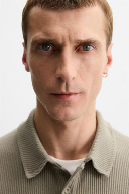 TEXTURED RIBBED POLO SHIRT - Zara фото 14