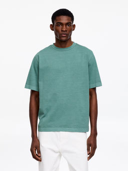 Camiseta garment dyed de punto interlock
