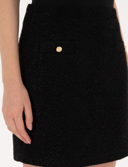 Siyah A Kesim Dokuma Etek