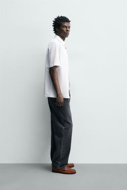 CAMISA REGULAR FIT ESTRUCTURA / Blanco - Zara фото 4