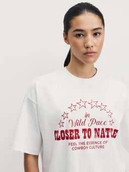 Футболка оверсайз с принтом / Zarina  фото 6