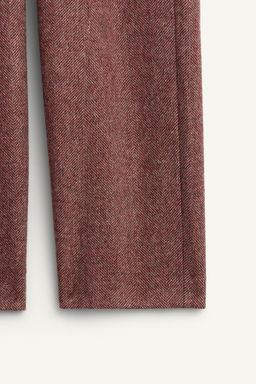 LIMITED EDITION HERRINGBONE WOOL TROUSERS - Zara фото 10