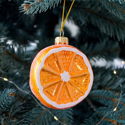 Елочная игрушка фигурка стеклянная Лимон 7,5х6х8,2см, ручная художественная роспись, подарочная упаковка (Россия) - Домашняя Мода фото 3