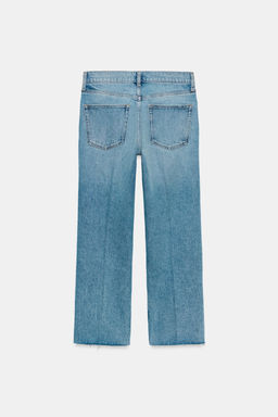 JEANS ZW COLLECTION CROPPED FLARE TIRO MEDIO / Azul lavado - Zara фото 8