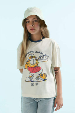 Футболка Garfield Relax Fit для девочек с короткими рукавами
