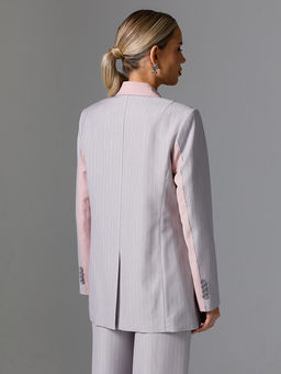 Жакет комбинированный в полоску