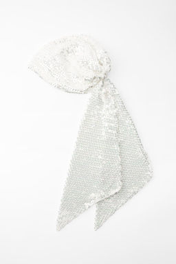 SEQUINNED BEADED CAP HEADBAND - Zara фото 3