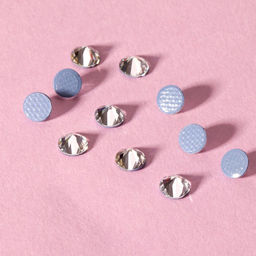 Цена за 5 шт. Стразы термоклеевые «Конус», стеклянные, SS16, d=4 мм, 100 шт., белые