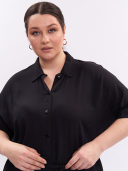 Платье-рубашка PP46048BLK01