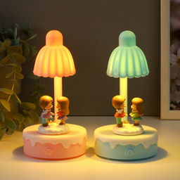 Фигурка светящаяся Парочка малышей тянутся друг к другу, 8?8?16 см, МИКС