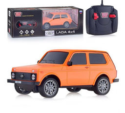 . Модель "Лада 4x4" на р/у 18 см, свет, оранжевая кор. арт.LADA4X4-18L-OR