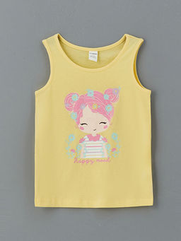 Bisiklet Yaka Bask?l? K?z ?ocuk Atlet