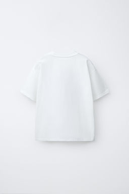 CAMISETA ESTAMPADO CORD?N BORDADO / Blanco roto - Zara фото 2