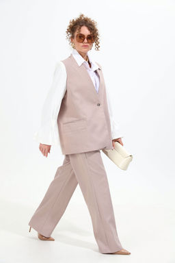 Жакет NIKVA н951-4 молоко+песок  фото 2