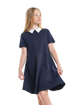 Платье для девочки в школу с воротником 22-7662 черный - Mini maxi фото 27