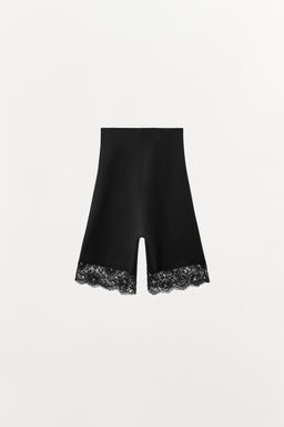 SHORTS MEZCLA POLIAMIDA ENCAJE / Negro