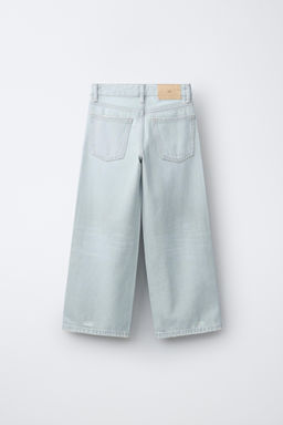 JEANS WIDE LEG ROTOS / Azul claro - Zara фото 2