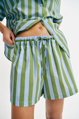 SHORTS RAYAS / Verde / Azul - Zara фото 2