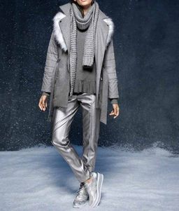 Пальто-куртка, серый